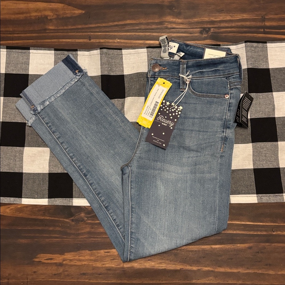 Revelry kids mid rise ankle skinny cuffed Jeans 12 new with tags